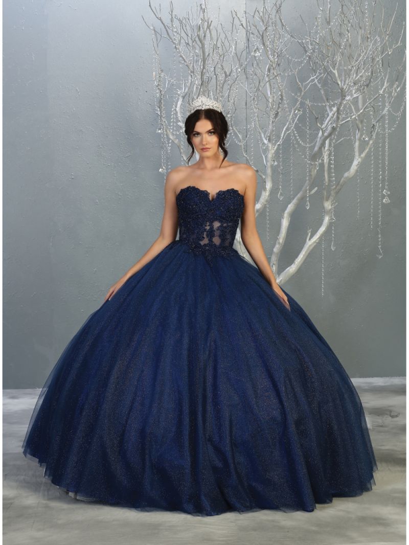 Sweetheart Floor-Length Tulle Quinceañera Ball Gown May Queen LK141