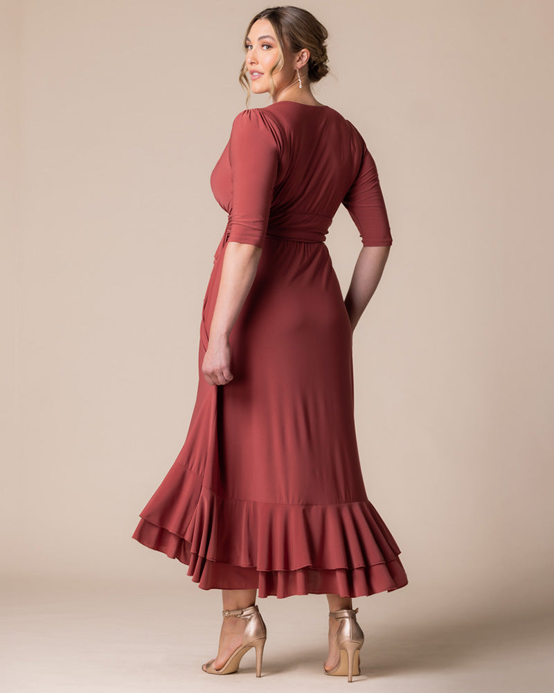 Plus Size Dresses Cocktail Ruffle High Low Plus Size Dress Kiyonna 11242213 Rosy Sunset