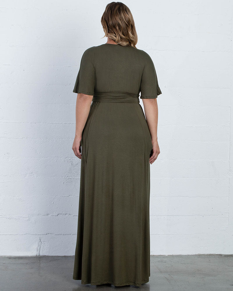 Plus Size Dresses Long Formal Fitted Mother of the Bride Plus Size Dress Kiyona 12151802 Olive