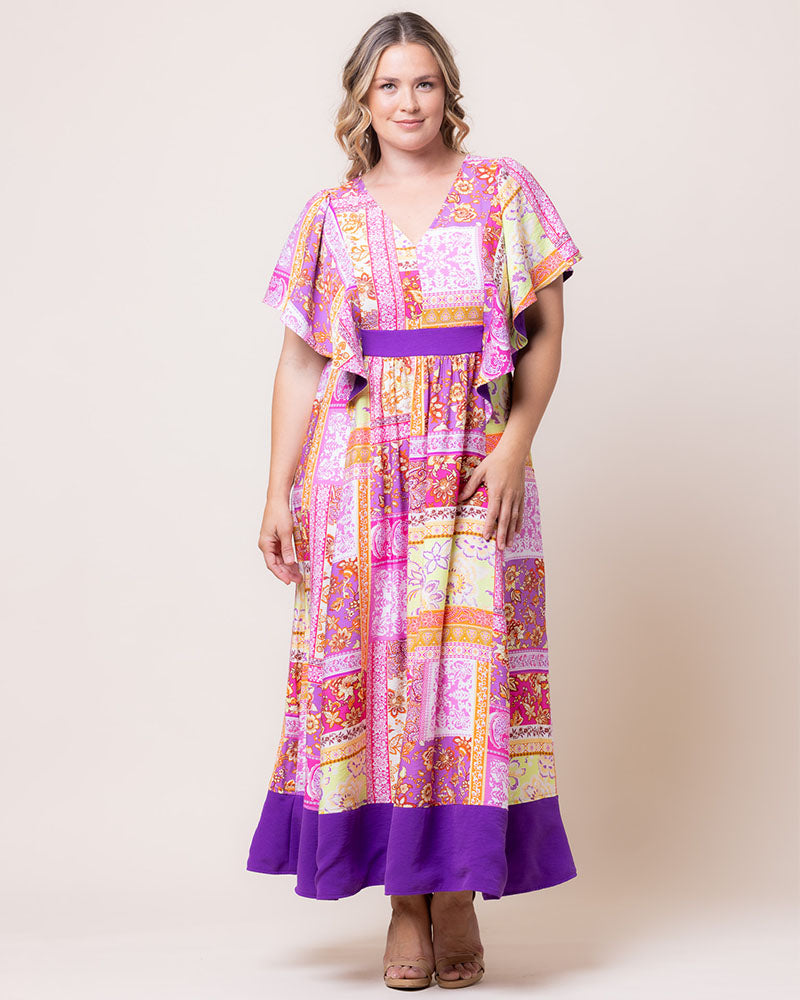 Plus Size Dresses Print Formal Prom Plus Size Long Dress Kiyonna 12242902 Santorini