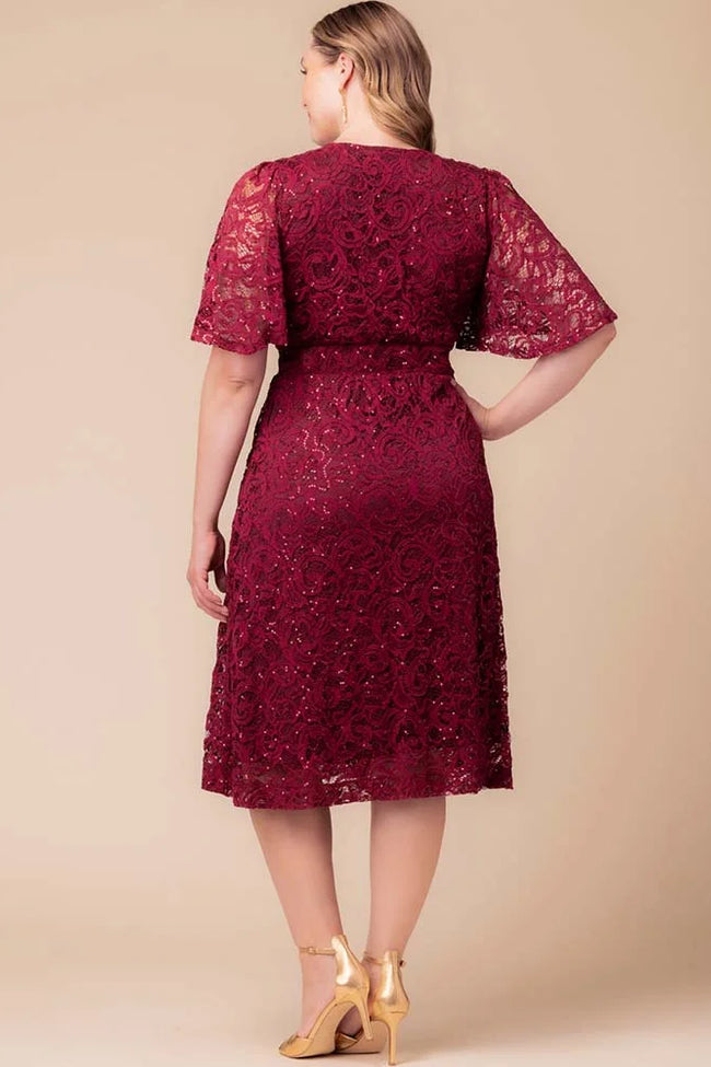 Plus Size Dresses A Line Plus Size Lace Short Cocktail Dress Pinot Noir