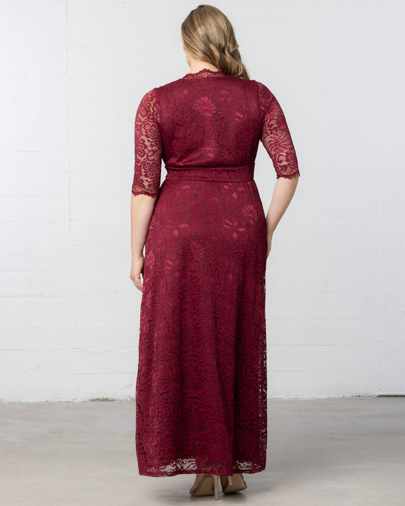 Plus Size Dresses Long Formal Lace Plus Size Dress Pinot Noir