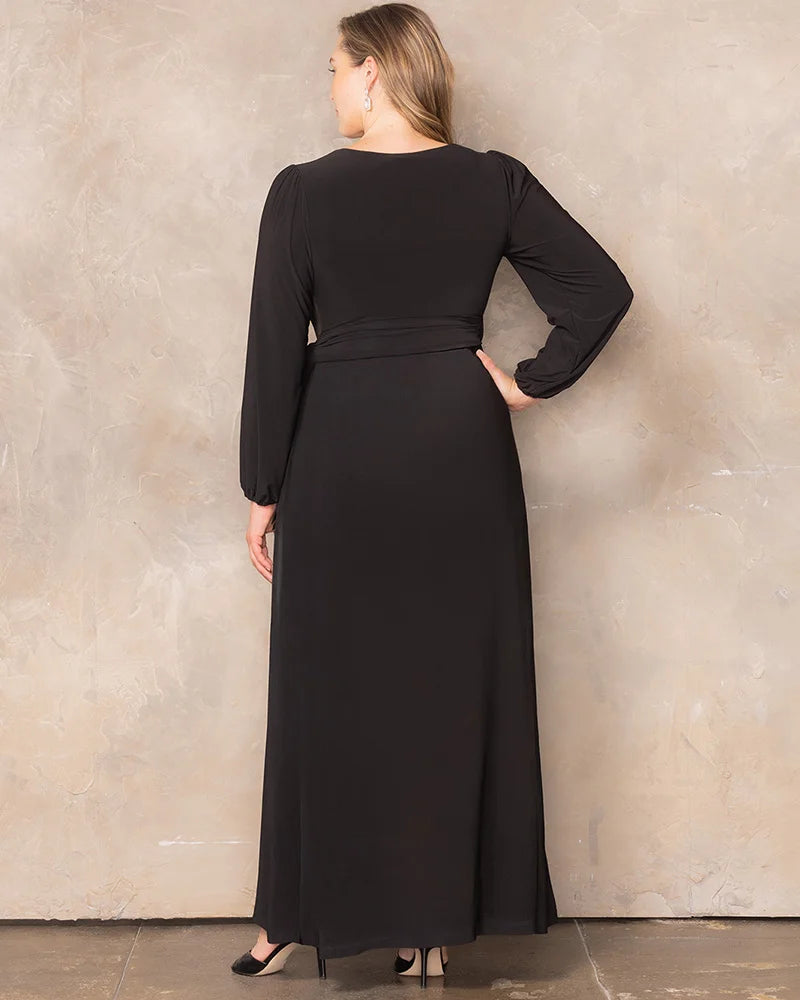 Plus Size Dresses Plus Size Mother of the Bride Long Sleeve Formal Dress Kiyona 18222201 Black Noir