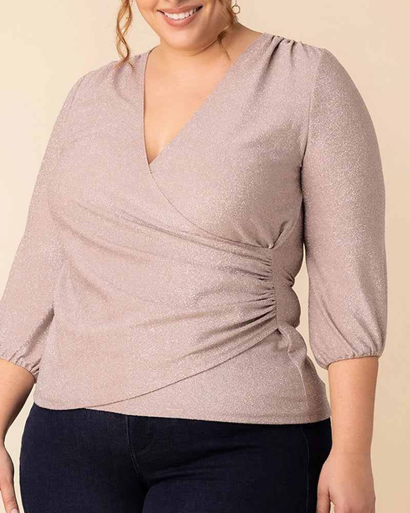 Top Formal Fitted Evening Top Kiyonna 22250703 Prosecco