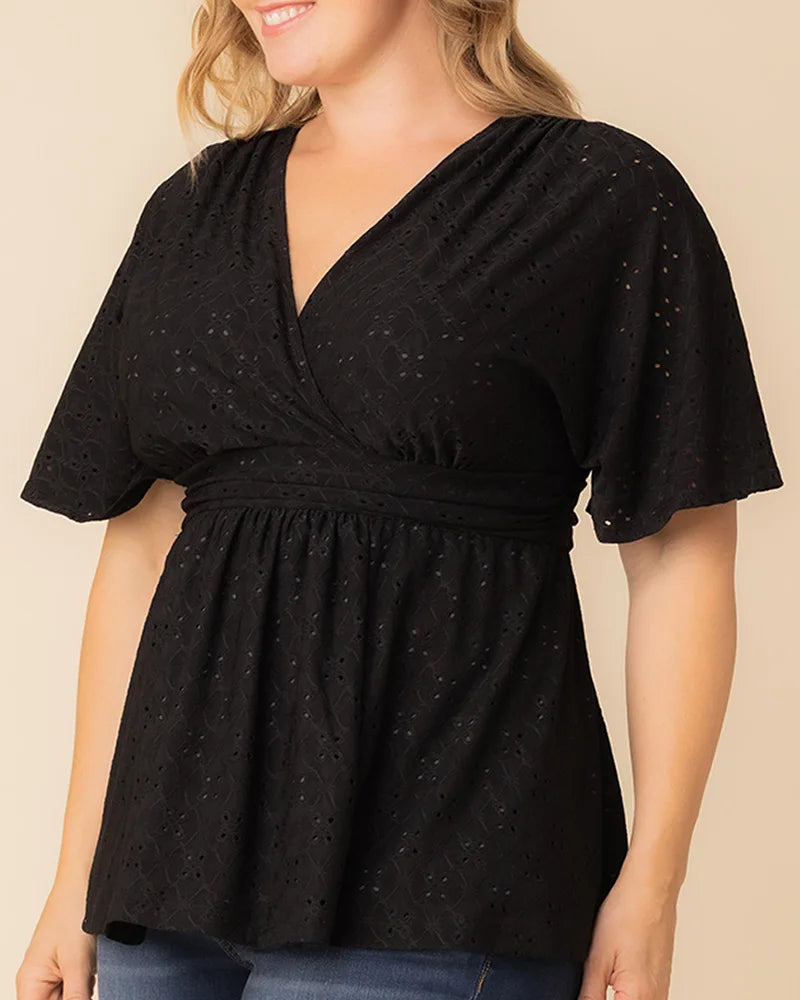 Top Formal Evening Top Kiyonna 22252102 Black Noir
