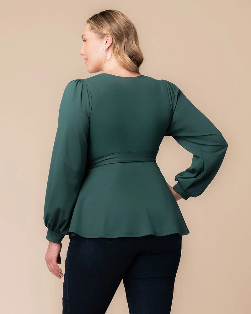 Top Formal Long Sleeve Top Hunter Green