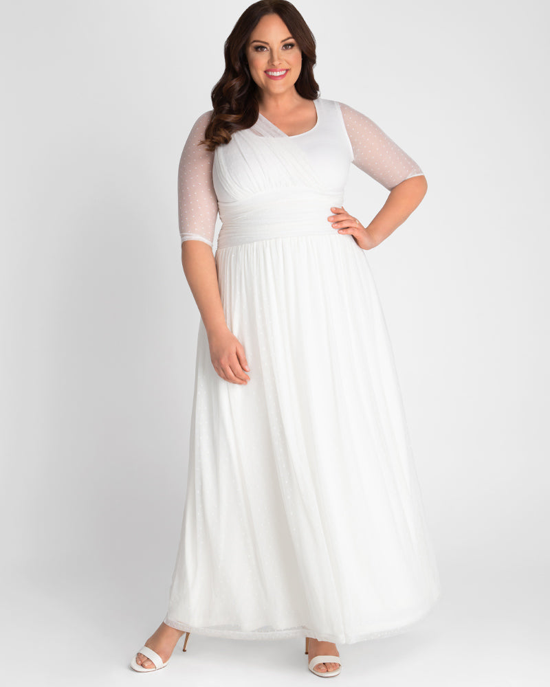 Wedding Dresses Bridal Long A Line Wedding Dress Kiyonna 19183605 Ivory/Cream