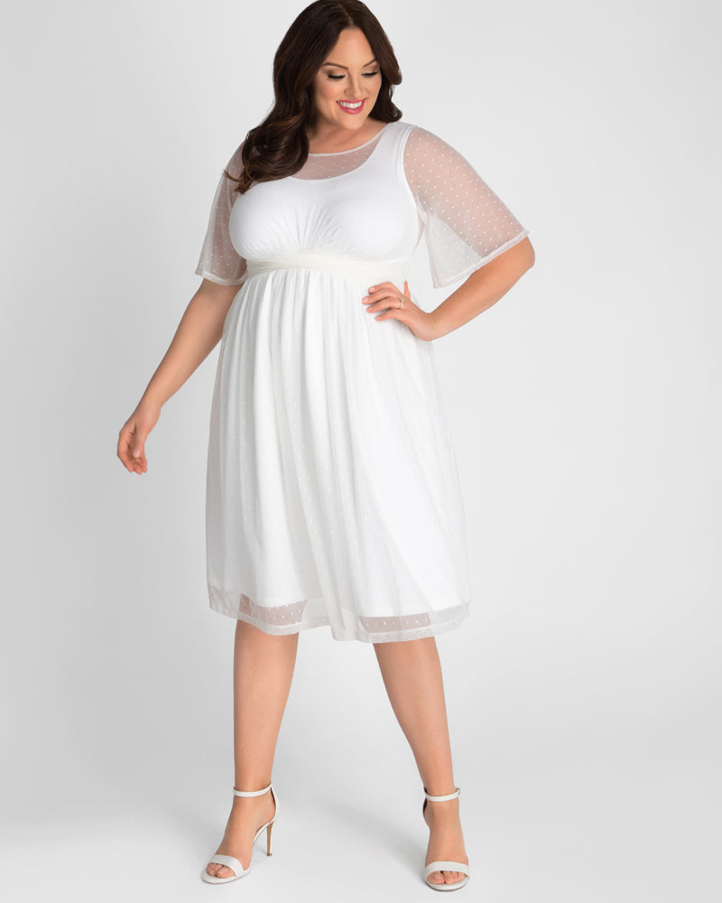 Wedding Dresses A Line Short Midi Bridal Wedding Dress Kiyonna 19183601 Ivory