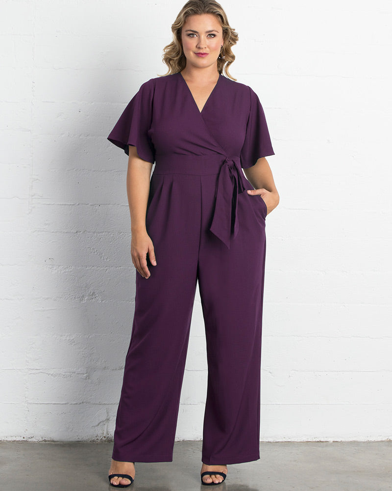 Jumpsuit Long Formal Plus Size Jumpsuit Kiyonna 37191311 Majestic Purple
