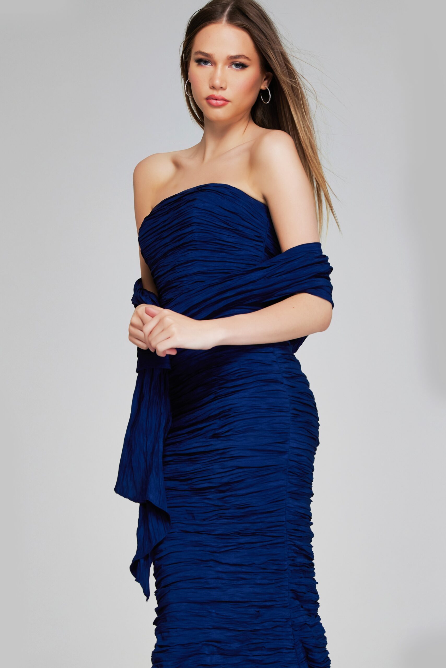 Formal Dresses Long Mermaid Ruffle Formal Prom Dress Navy