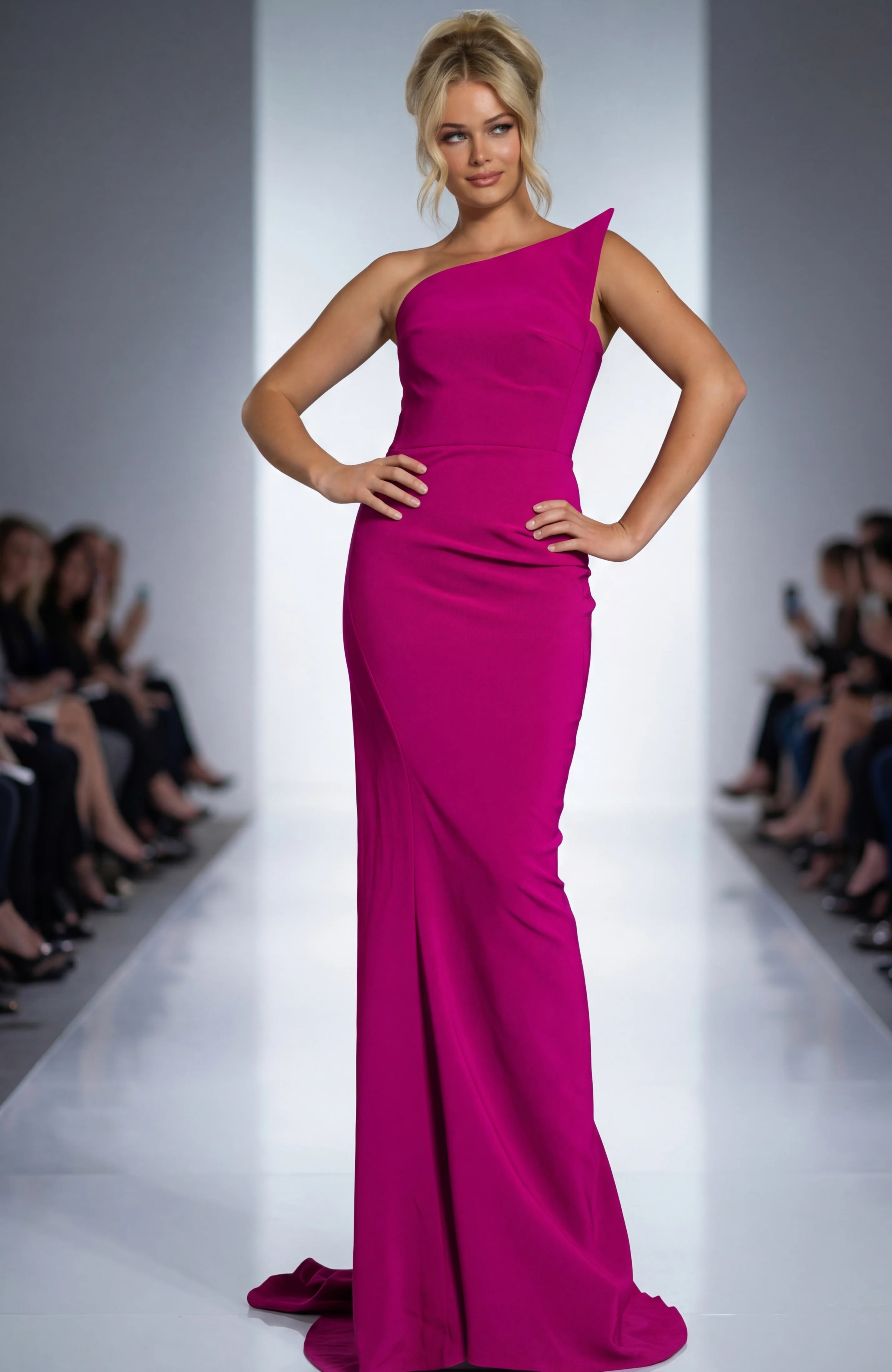 Formal Dresses Long Mermaid Fit Formal Evening Prom Dress Fuchsia