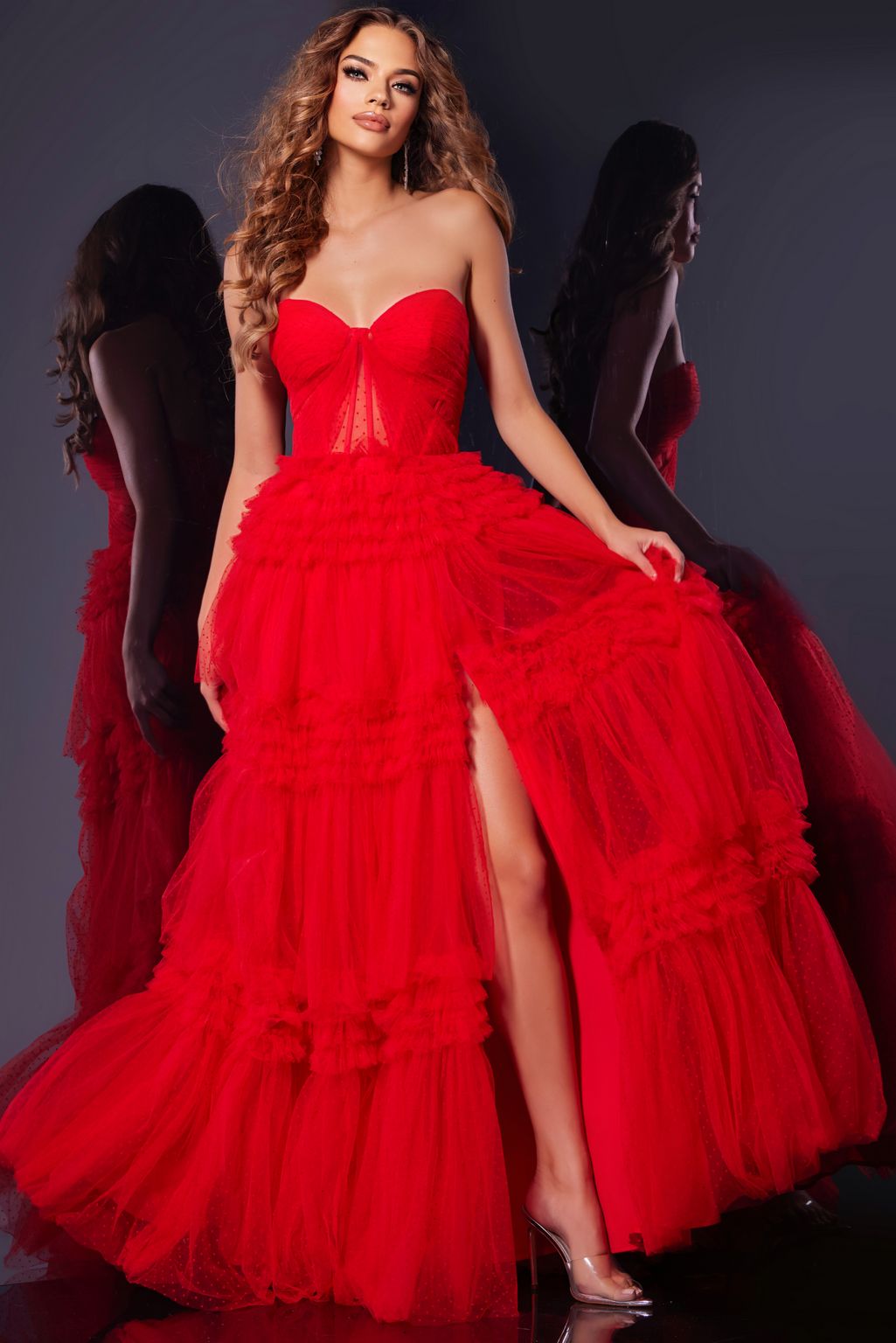 Prom Dresses Prom Ball Gown Long Formal Corset Prom Dress Red