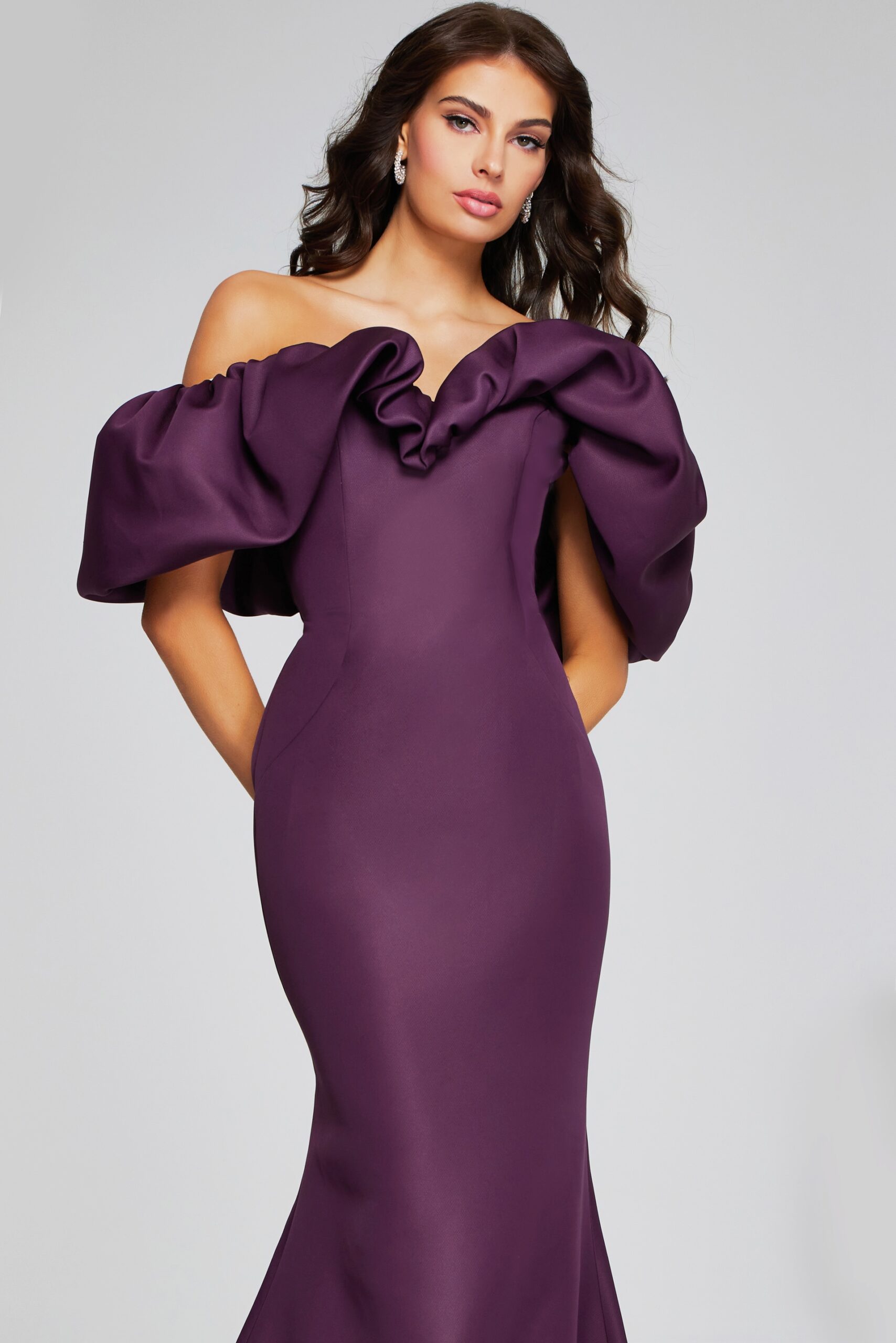 Formal Dresses Long Mermaid Ruffled Formal Dress Wine