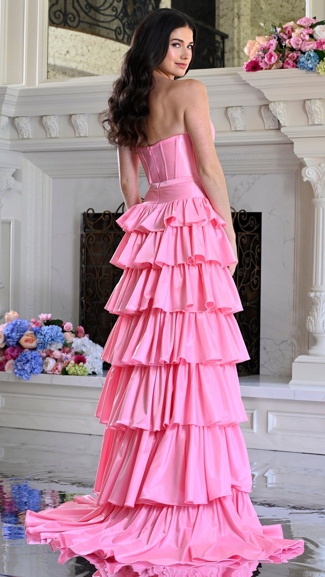 Sweetheart Floor-Length Satin Occasion Fit & Flare Colors 4061