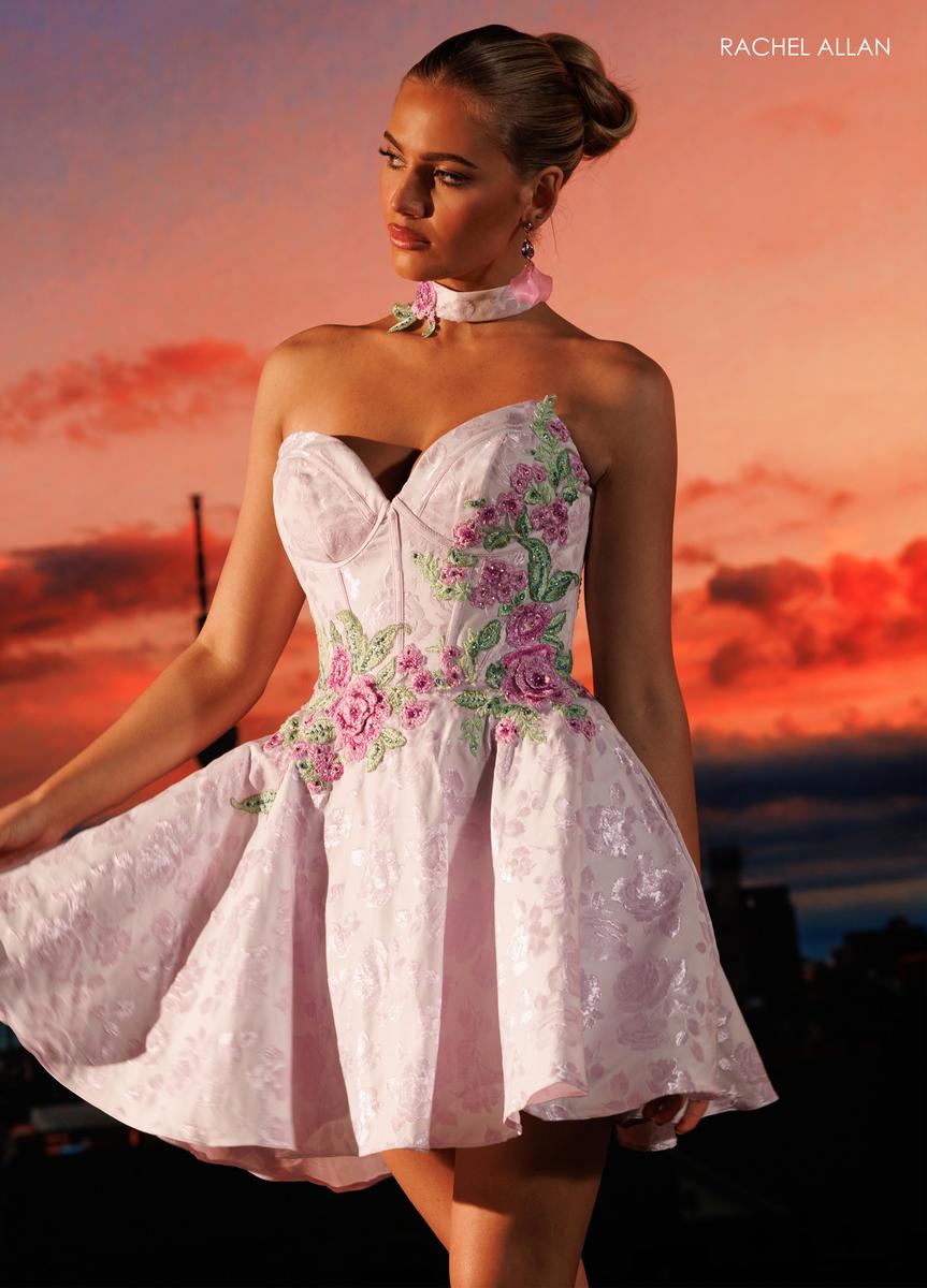 Sweetheart Mini Lace Cocktail A-Line Rachel Allan 40774