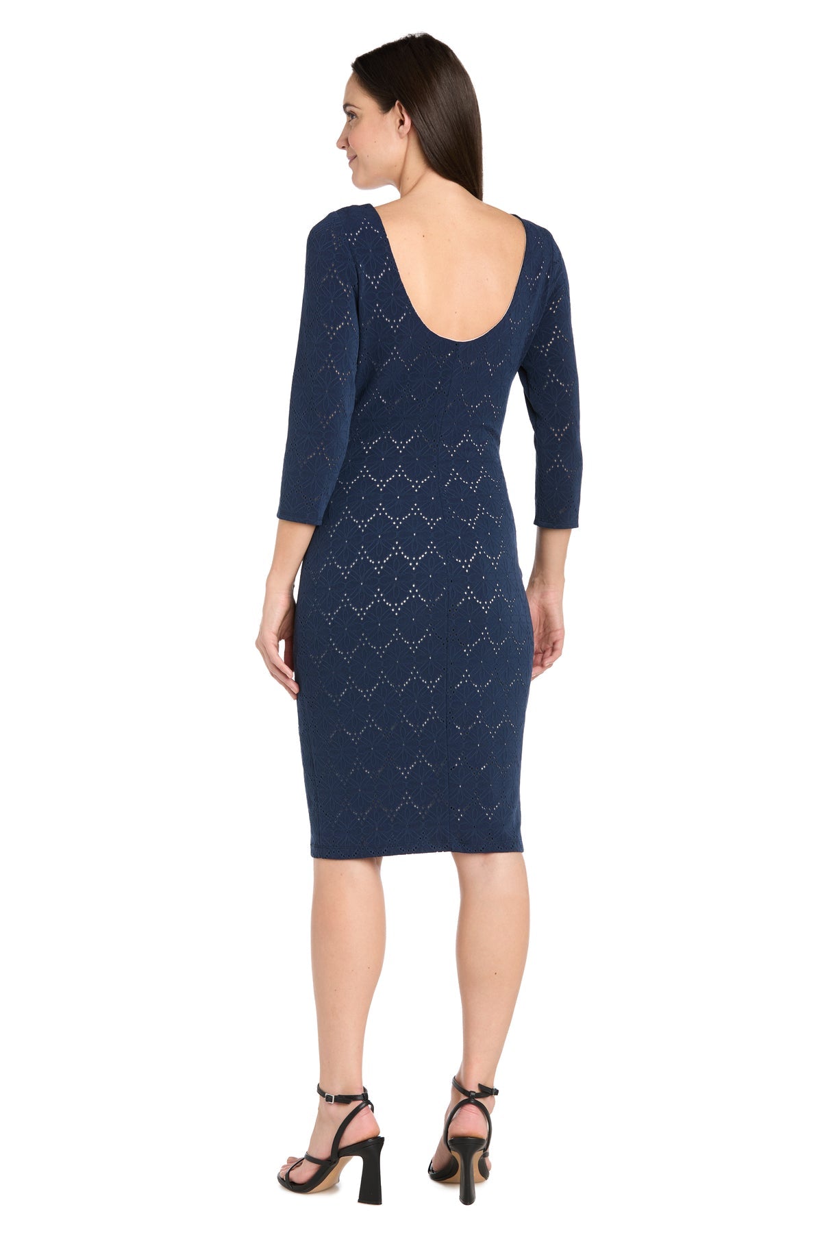 Cocktail Dresses Petite Knee Length Cocktail Dress Navy/Nude
