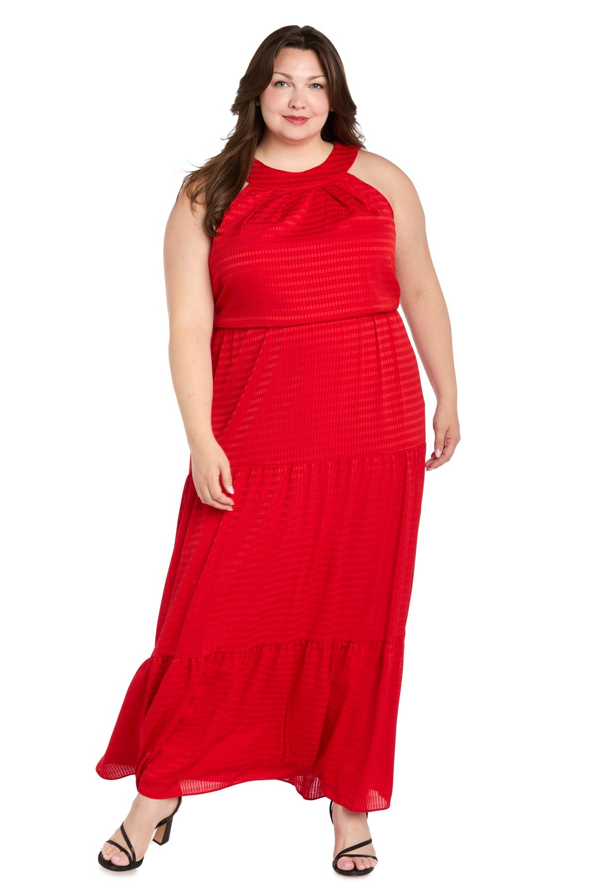 Plus Size Dresses Long Prom Formal Dress R&M Richards 4086W Scarlet