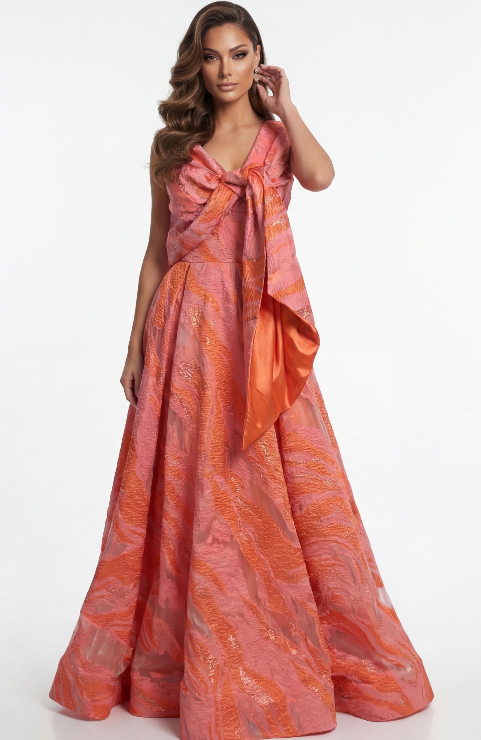 Prom Dresses A Line Formal Long Evening Prom Dress Jovani 41136 Coral