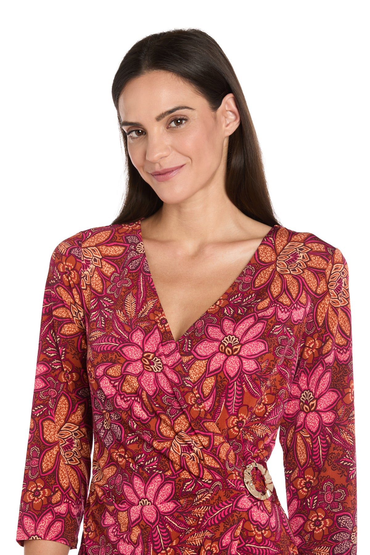 Cocktail Dresses Floral Print Formal Cocktail Short Dress R&M Richards 4171 Red