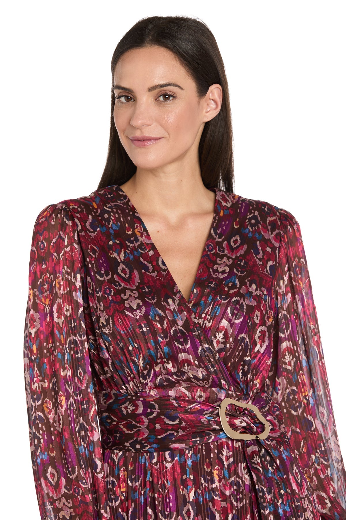 Cocktail Dresses Print Tea Length Cocktail Dress Berry