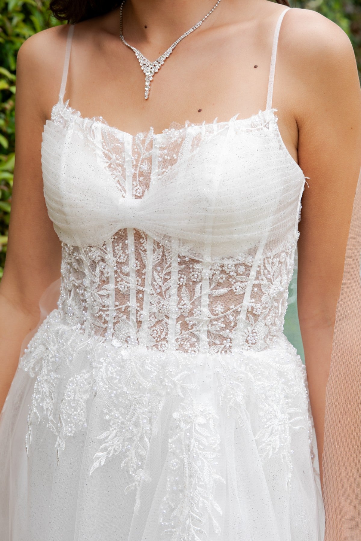 Wedding Dresses Long Bridal A Line Corset Wedding Dress Ivory
