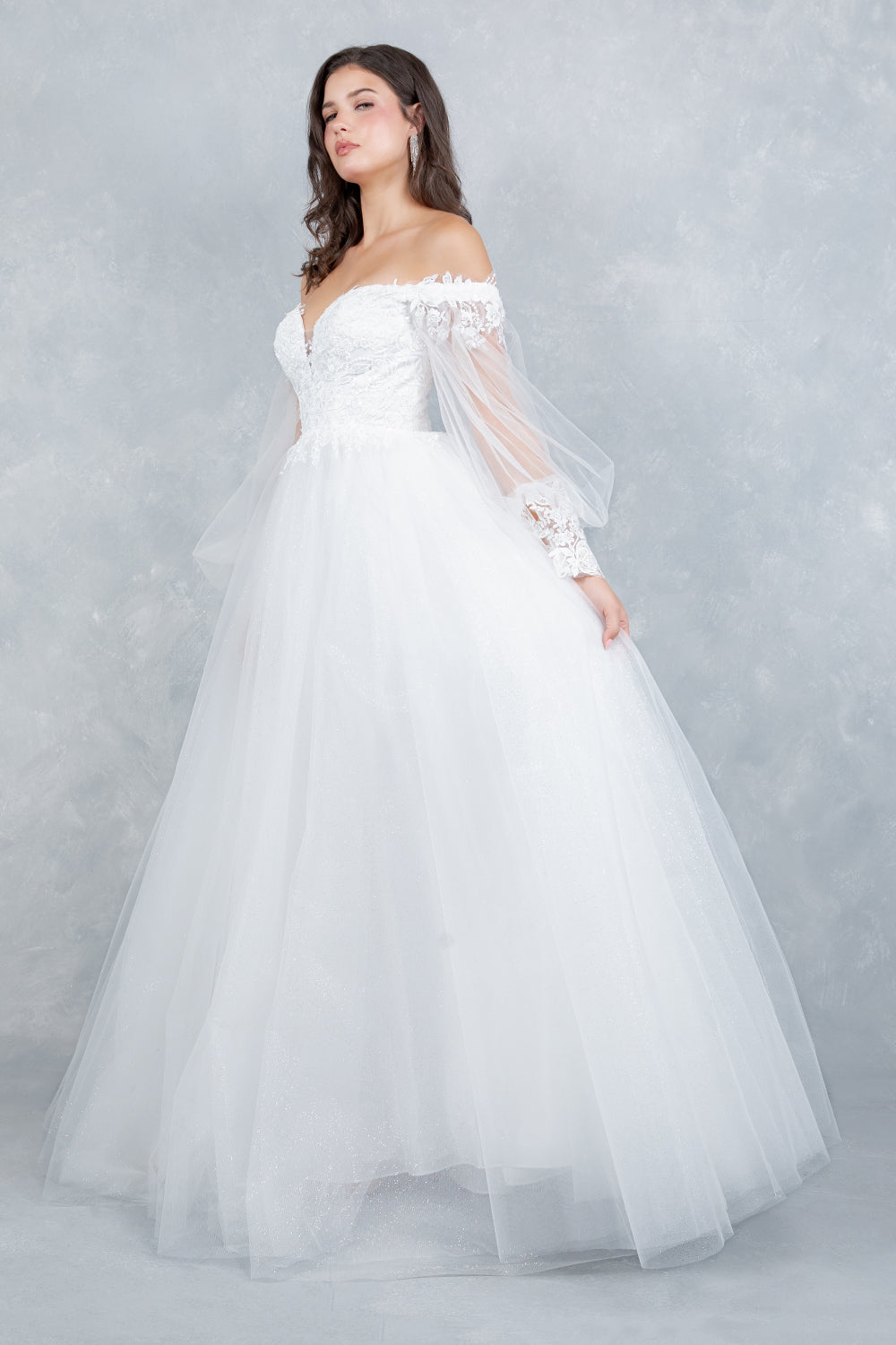 Wedding Dresses Long Bridal Gown A Line Lace Wedding Dress Off White