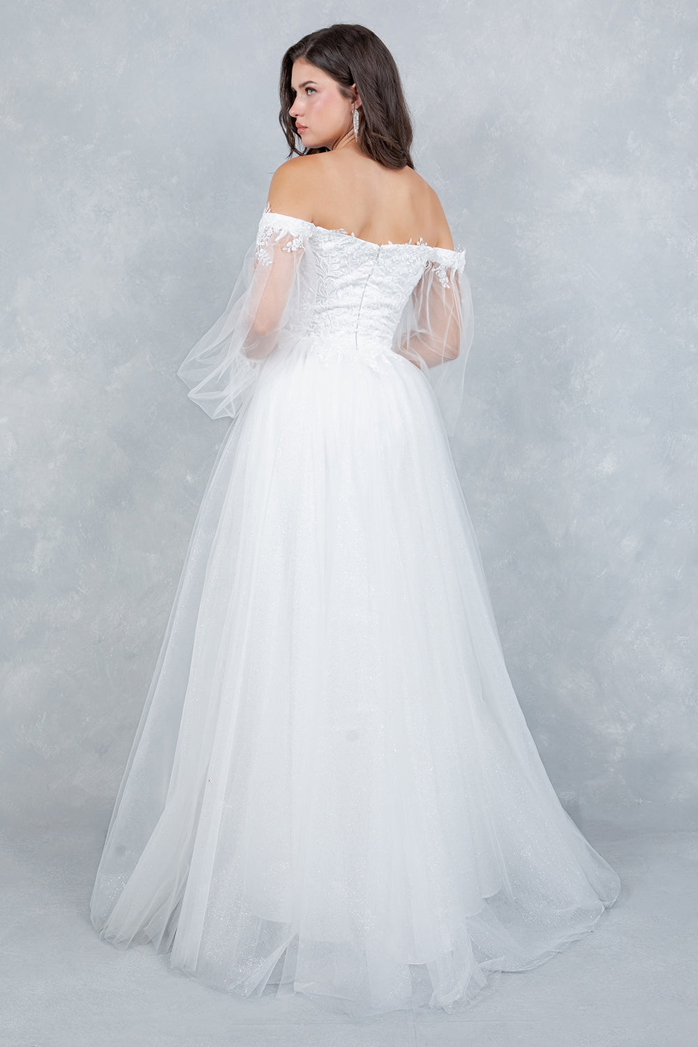 Wedding Dresses Long Bridal Gown A Line Lace Wedding Dress Off White