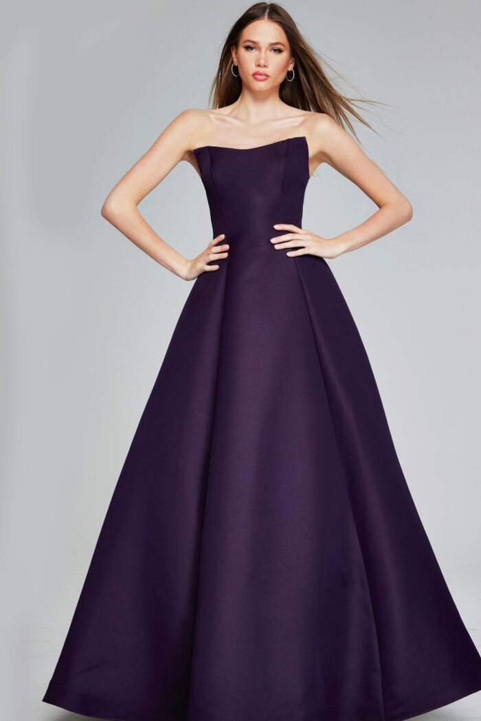 Prom Dresses A Line Long Ball Gown Fevening Formal Prom Dress Eggplant