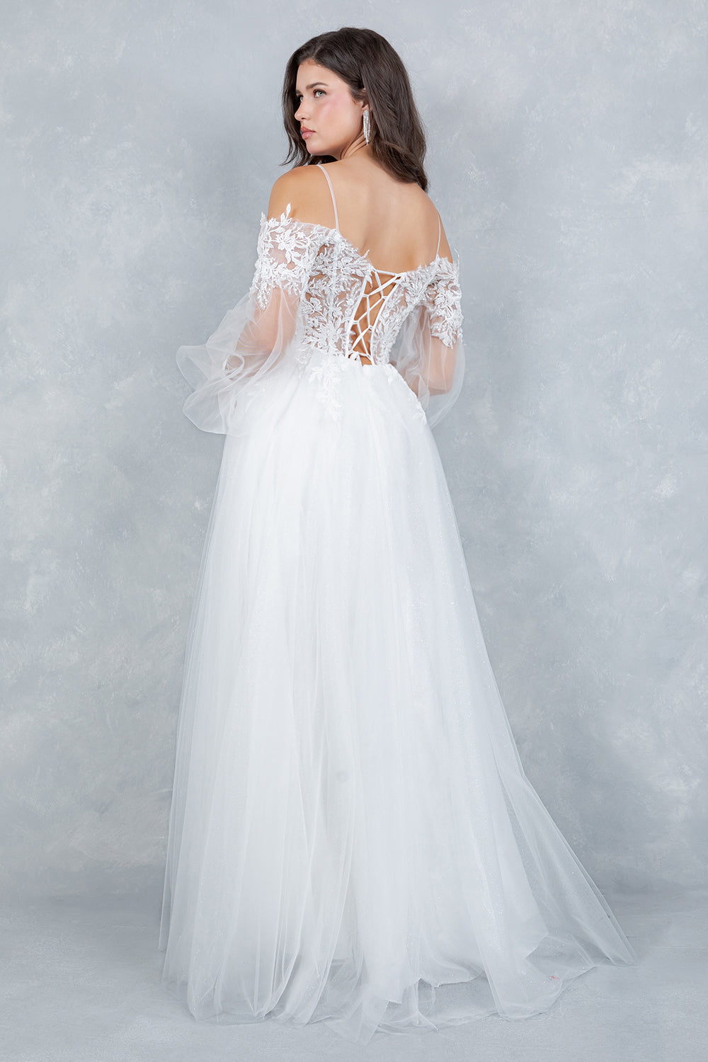 Wedding Dresses Long Beaded Lace Bridal Sequin Wedding Dress Cinderella Couture 4234 Off White