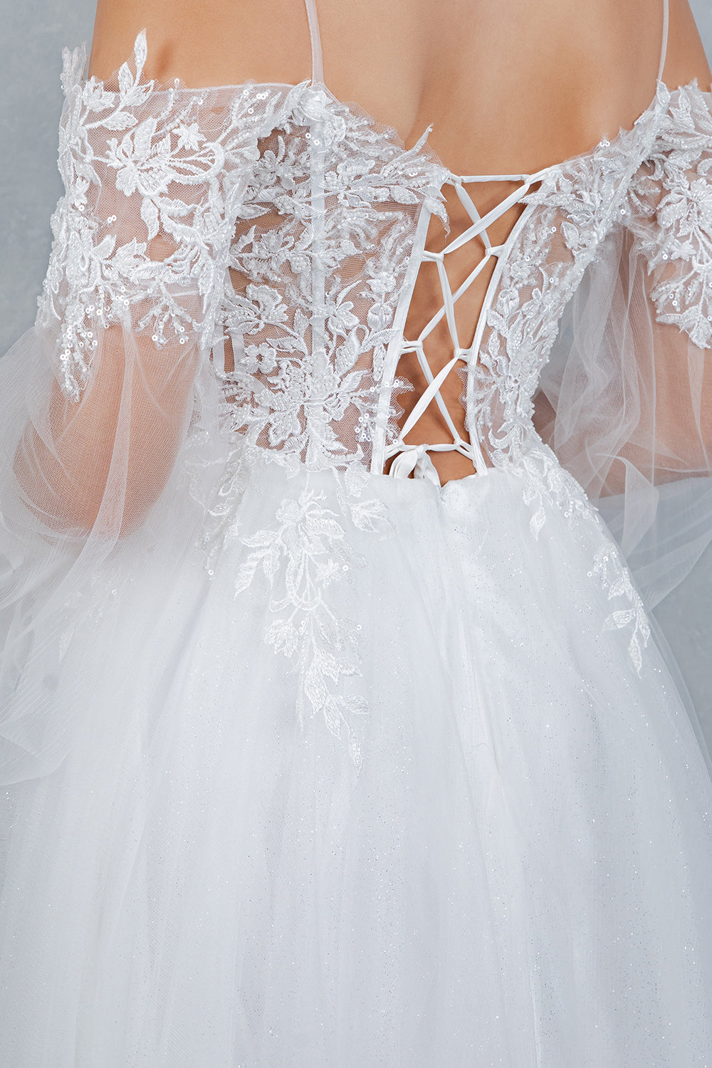 Wedding Dresses Long Beaded Lace Bridal Sequin Wedding Dress Cinderella Couture 4234 Off White