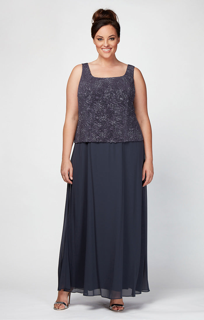 Plus Size Formal Dresses Long Glitter Plus Size Formal Jacket Dress Smoke