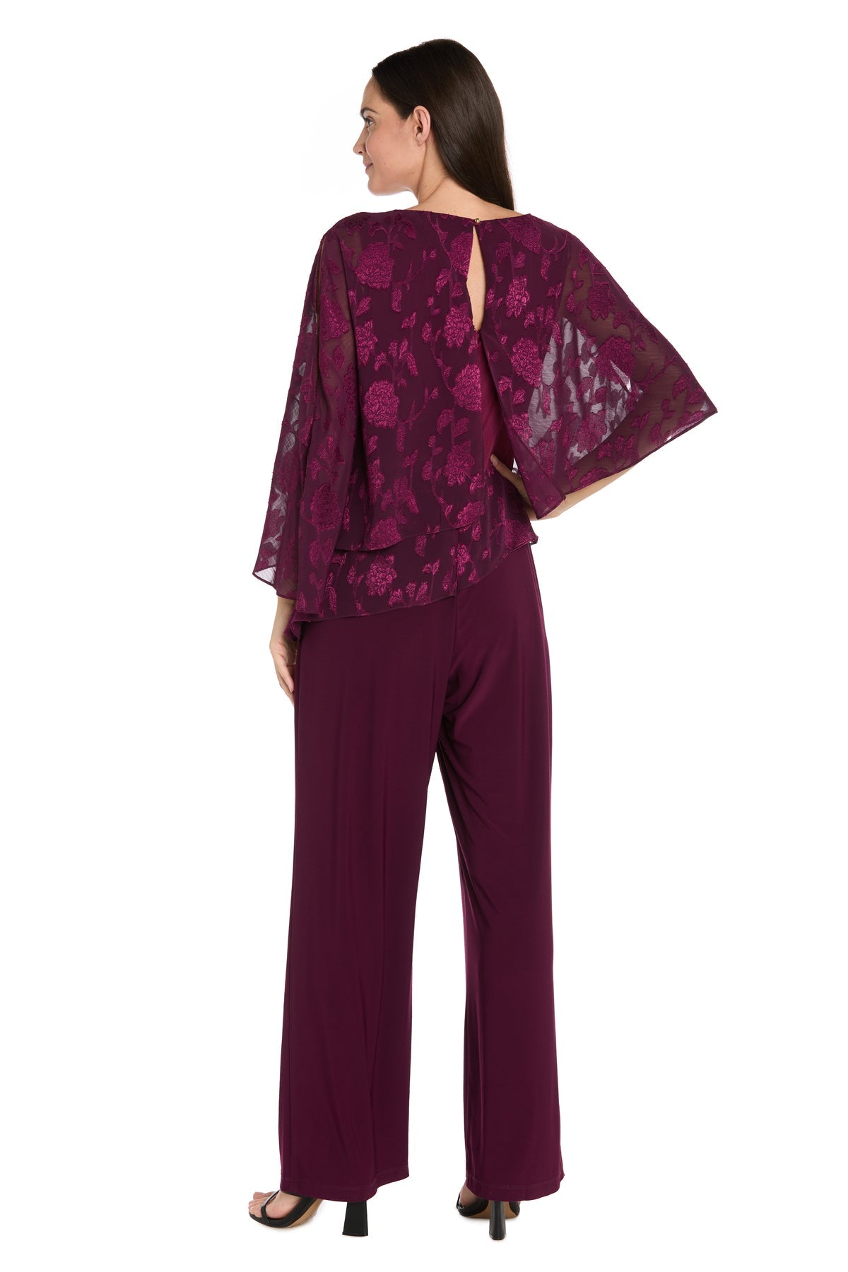 Jumpsuit Long Print Formal Jumpsuit Wine