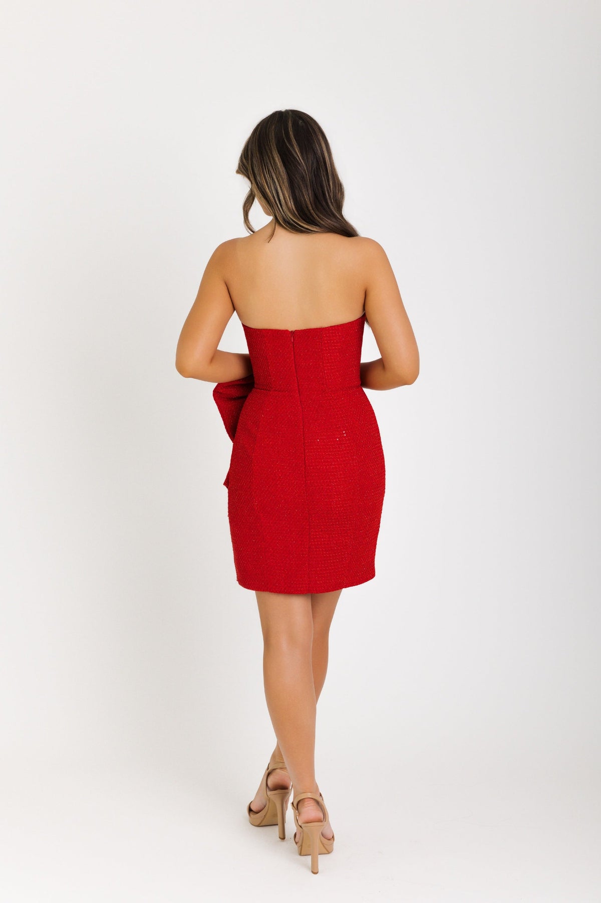 Ava Presley Strapless Oversized Bow Mini Dress 42917