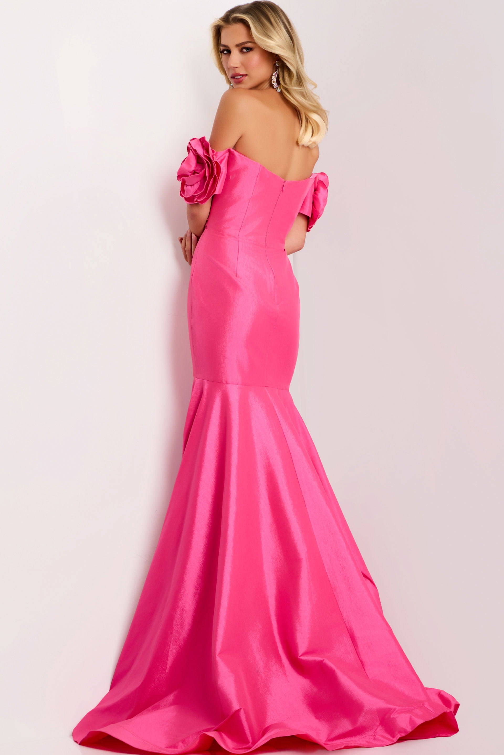 Prom Dresses Mermaid Long Formal Floral Evening Prom Dress Jovani 43015 Pink