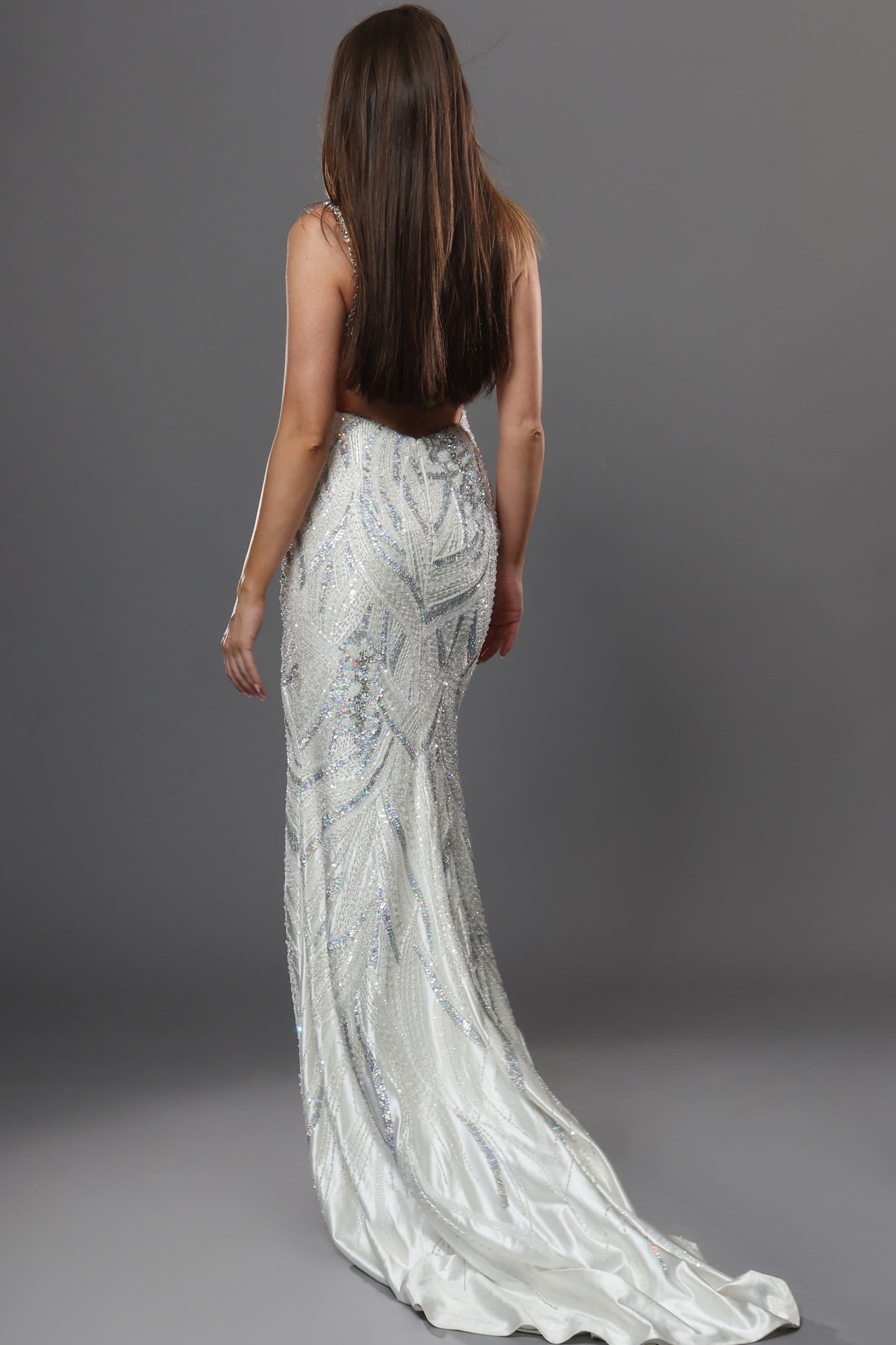 Sweetheart Floor-Length Sequin Evening Sheath Jovani 43074