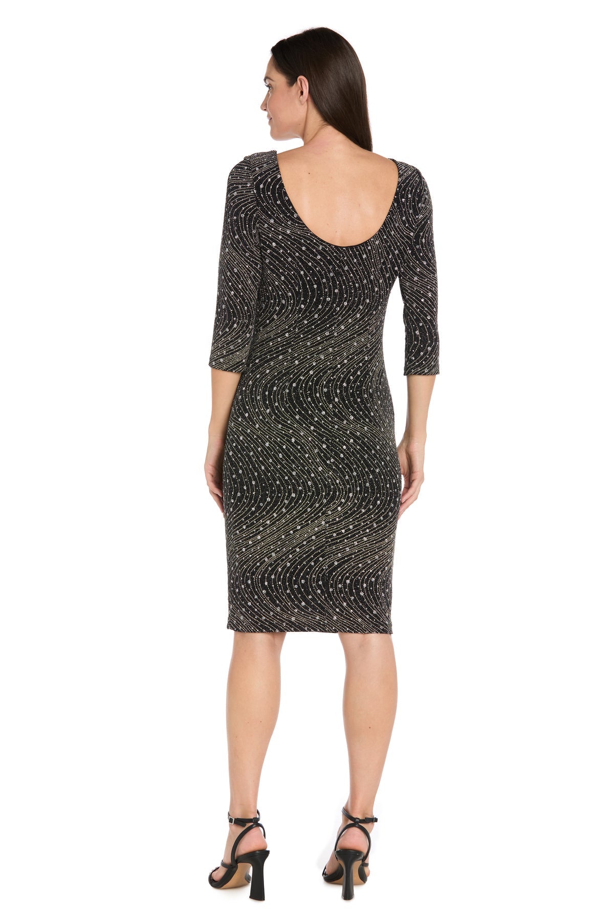 Cocktail Dresses Glitter Fitted Short Cocktail Dress Black/Multi
