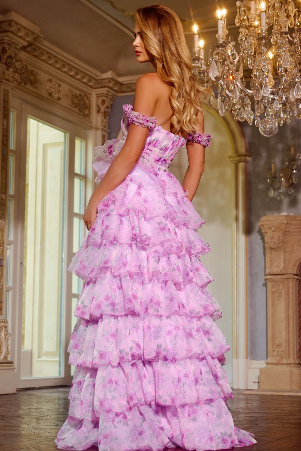Prom Dresses Long Ball Gown Formal Ruffle Prom Dress Lilac