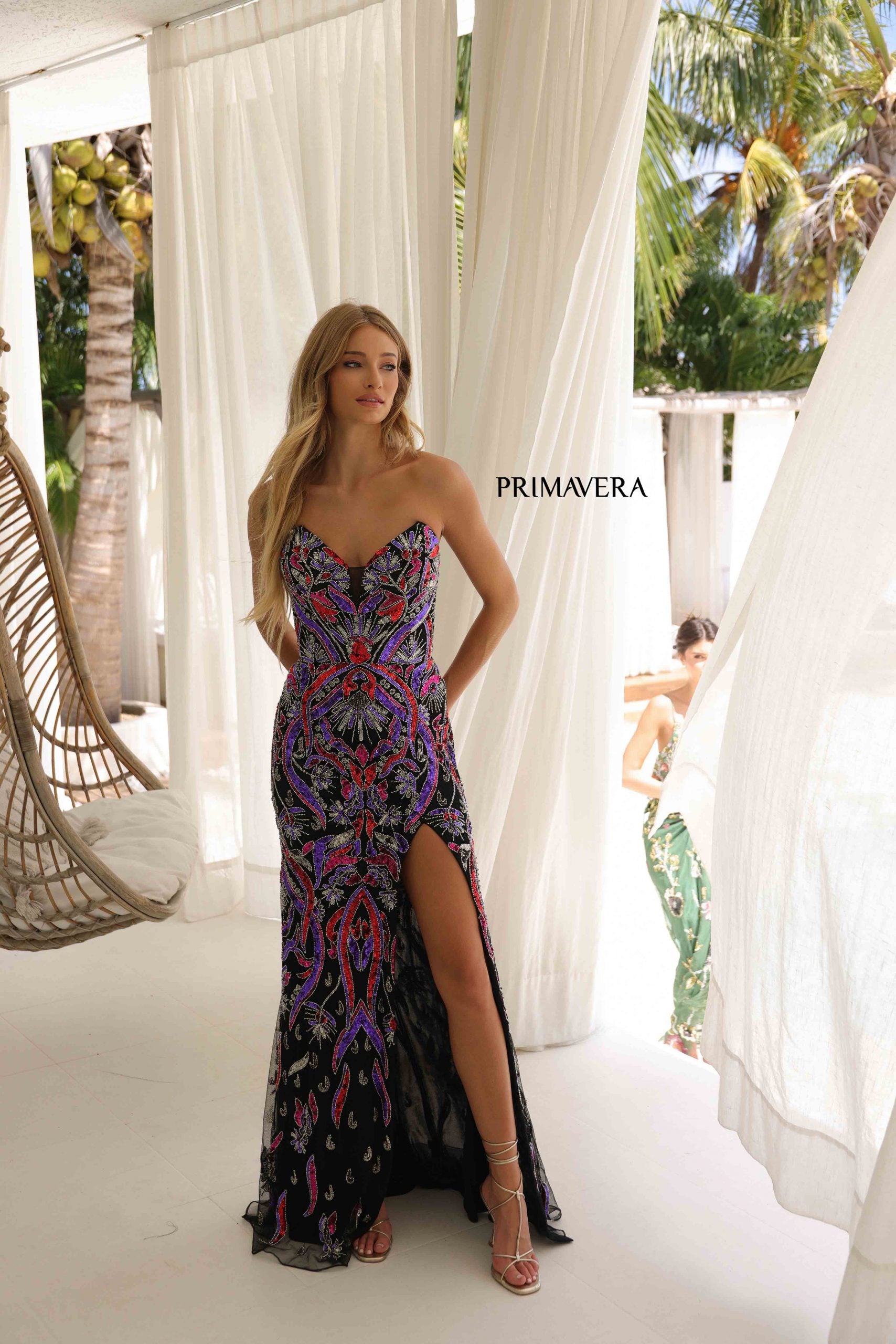 Prom Dresses Sequin Prom Long Formal Evening Dress Black Purple