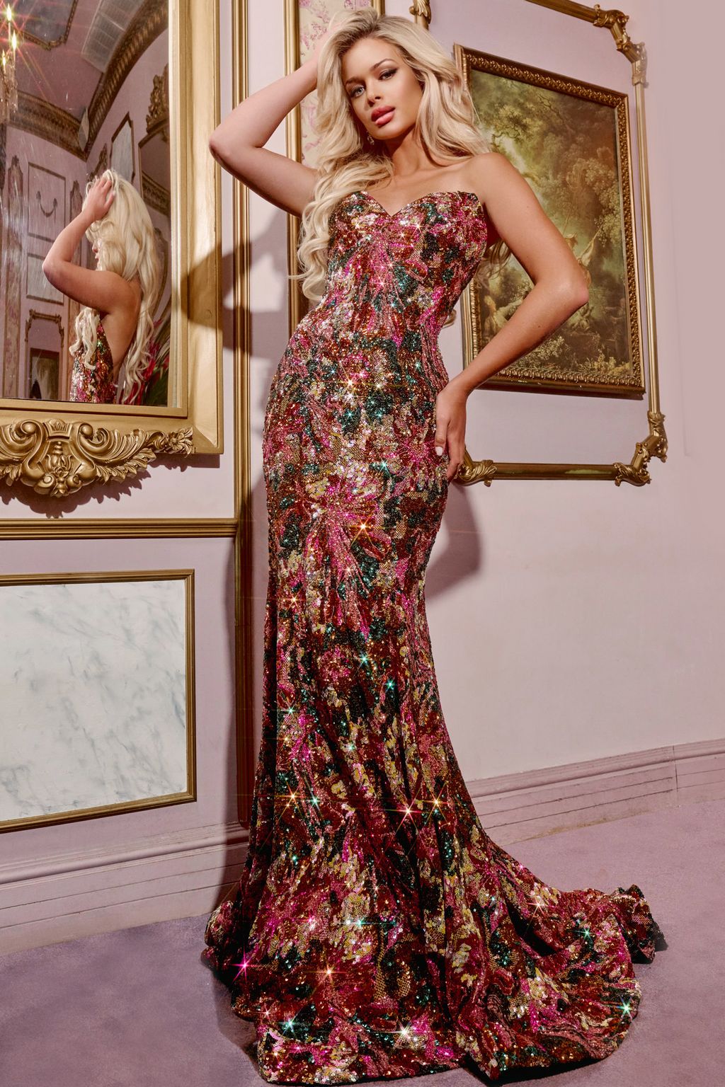 Prom Dresses Sequin Long Formal Multi Mermaid Prom Dress Multi