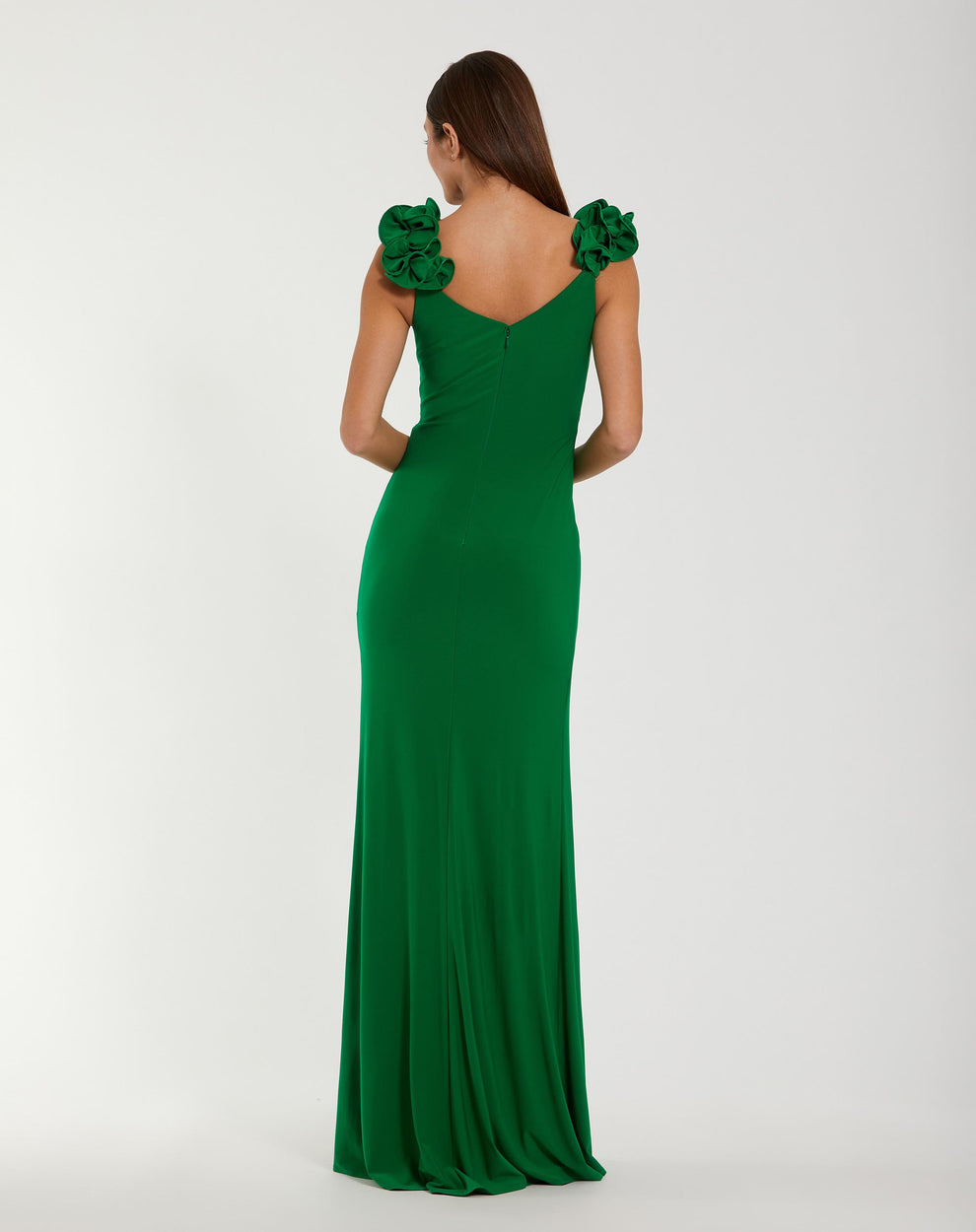 Prom Dresses Ruffle Formal Long Fitted Prom Dress Mac Duggal 44094 Spring Green