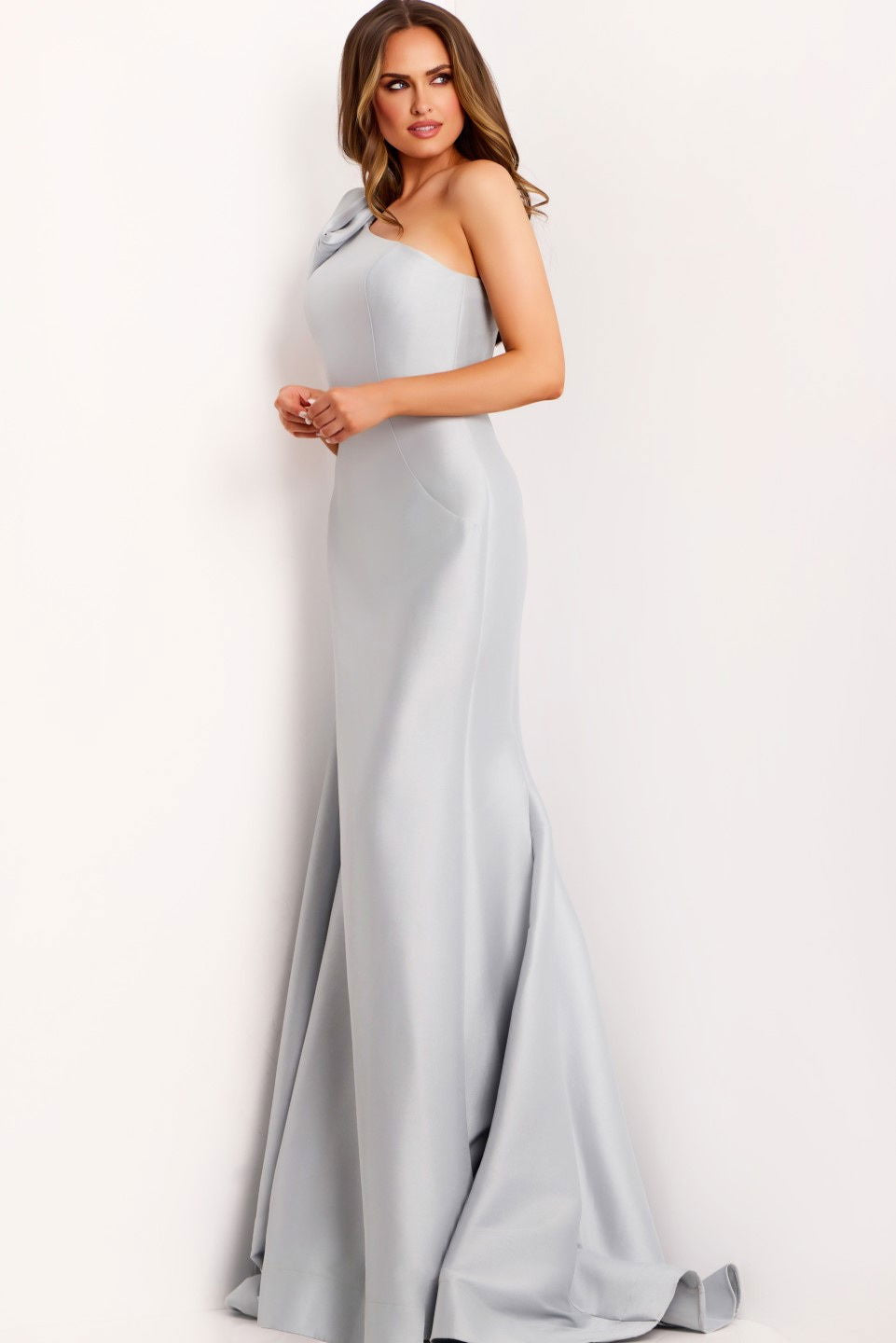 Formal Dresses Long Mermaid Formal Prom Evening Dress Jovani 44176 Silver