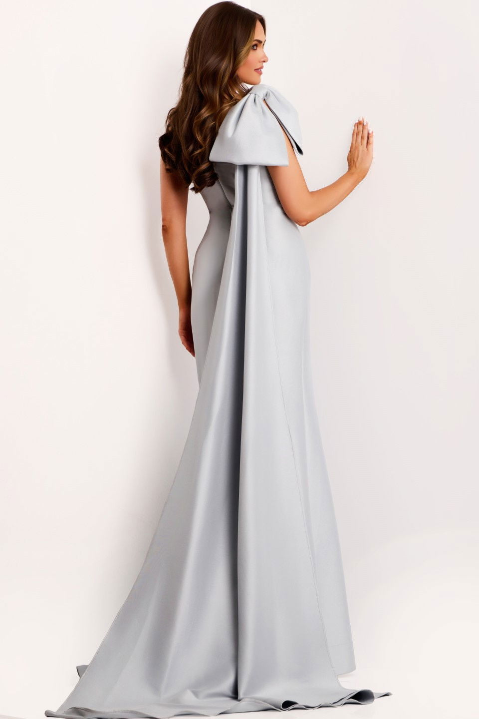 Formal Dresses Long Mermaid Formal Prom Evening Dress Jovani 44176 Silver