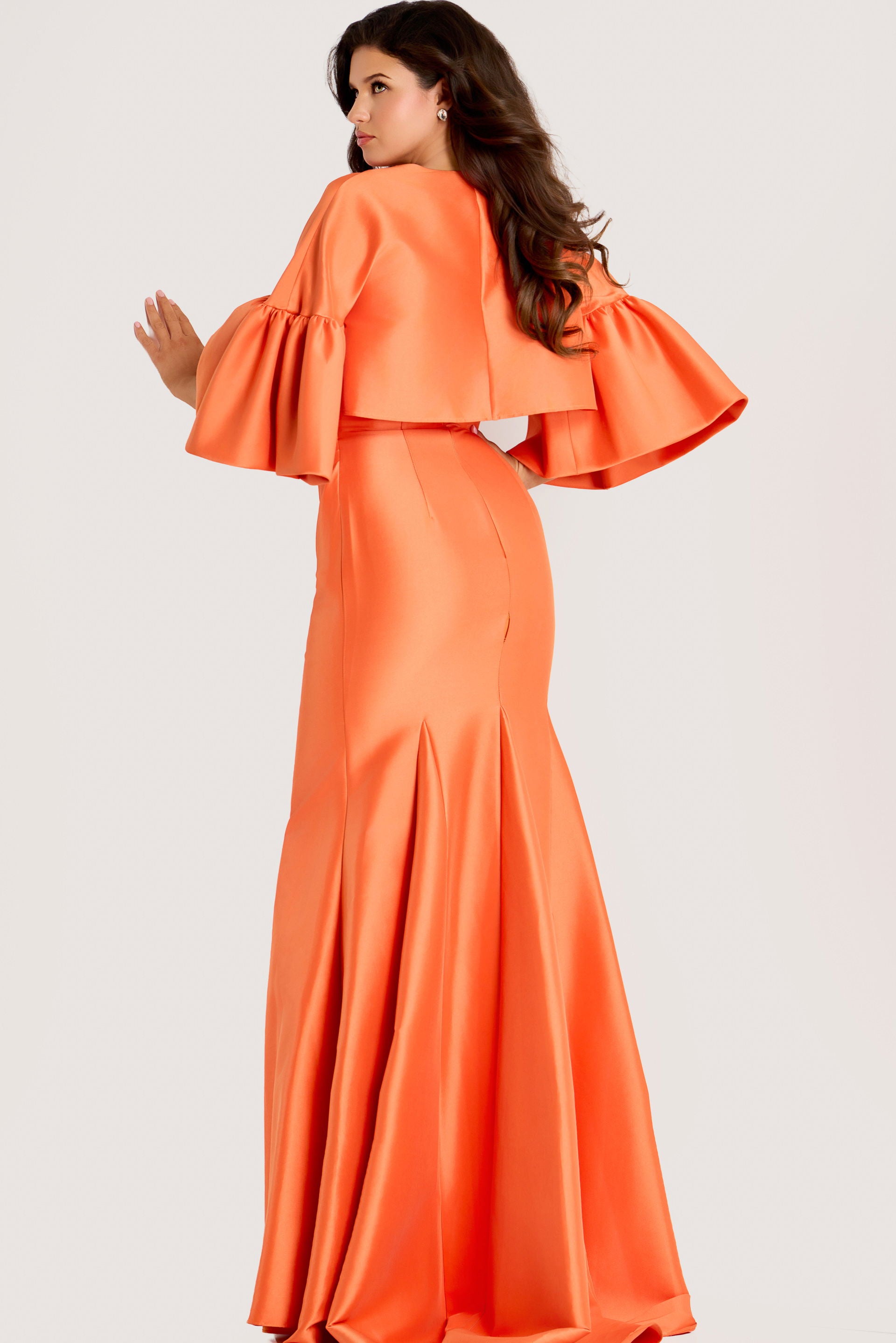 Formal Dresses Long Prom Formal Mermaid Evening Dress Jovani 44196 Orange