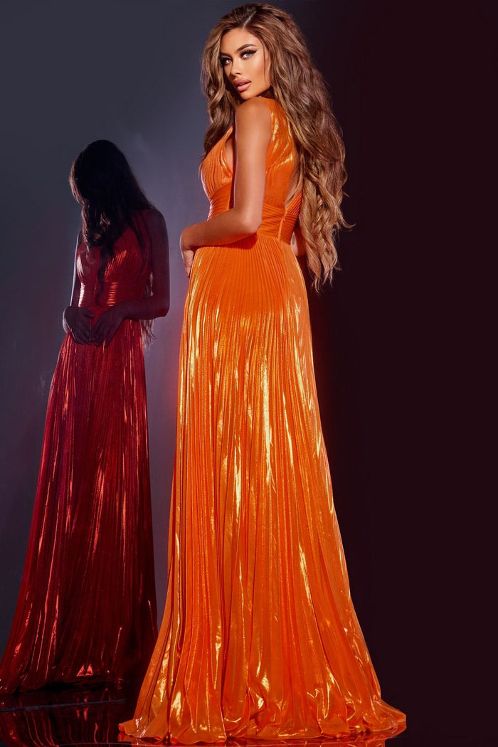 Prom Dresses Long Pleated A Line Formal Prom Dress Orange