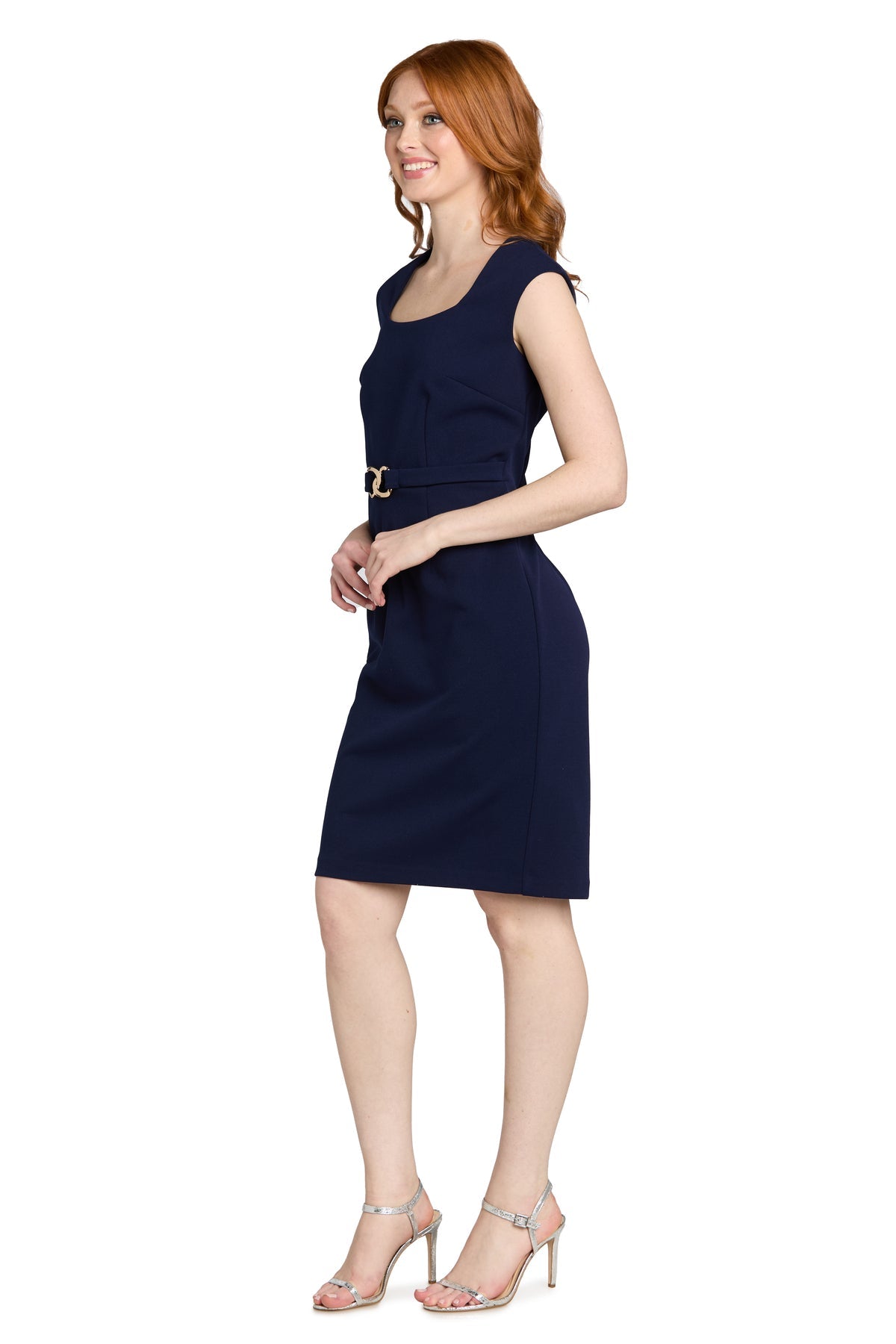 Cocktail Dresses Fitted Mini Short Cocktail Dress R&M Richards 4424P Navy