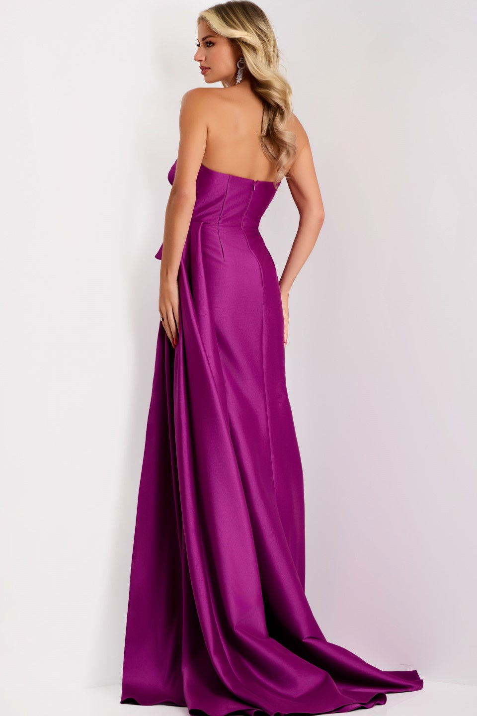 Prom Dresses Ruffle Long Formal Slit Prom Dress Jovani 44526 Berry