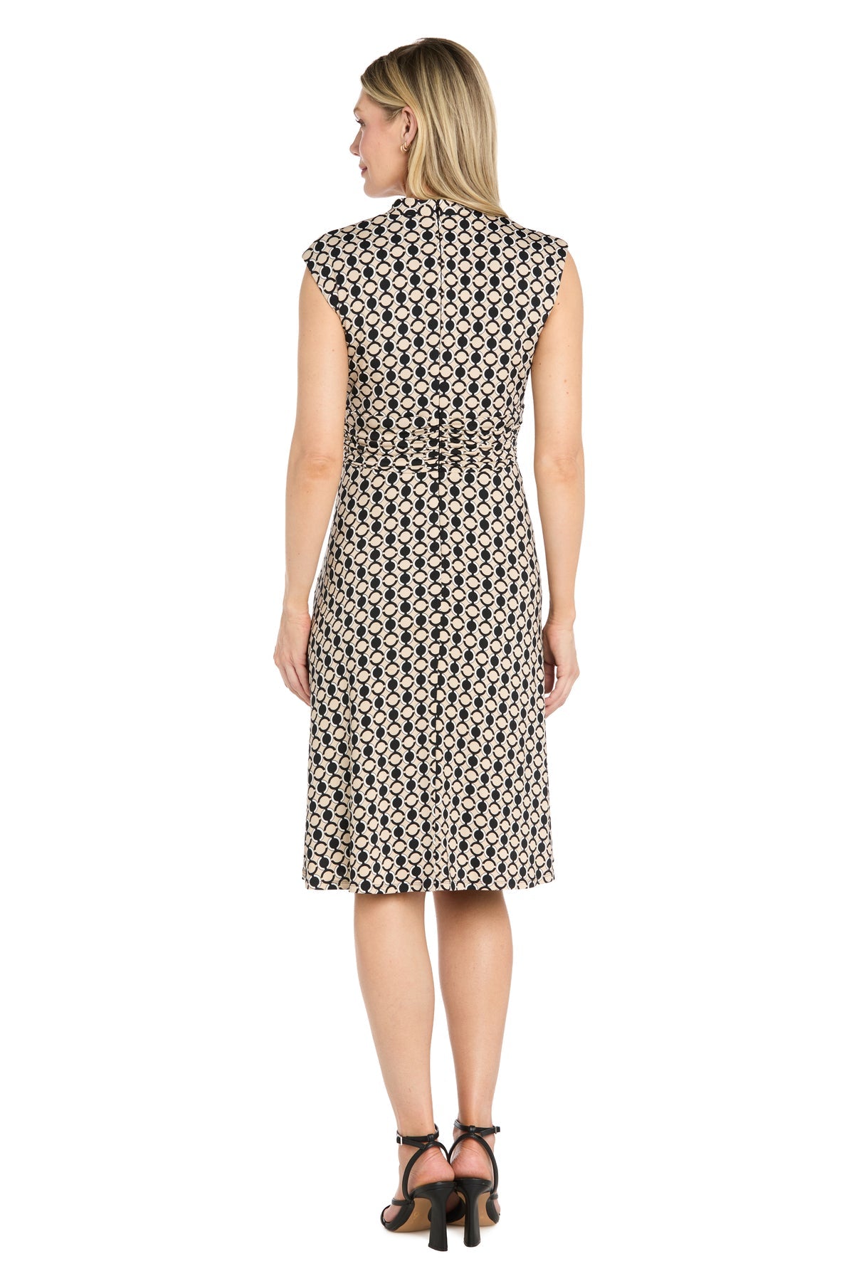 V-Neck Knee-Length Jersey Formal A-Line R&M Richards 4452