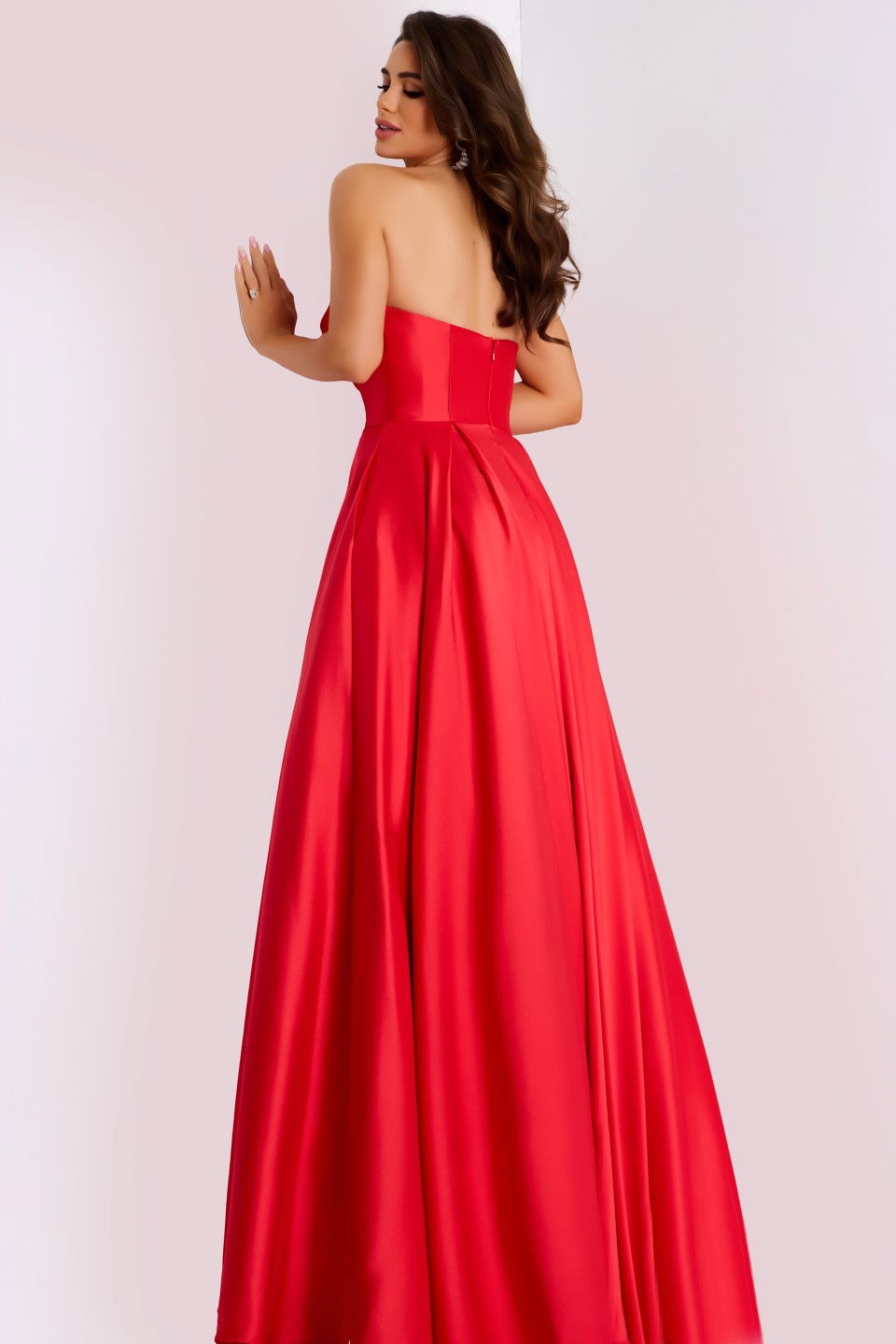 Prom Dresses Long Formal Pleated A Line Prom Dress Jovani 44531 Red
