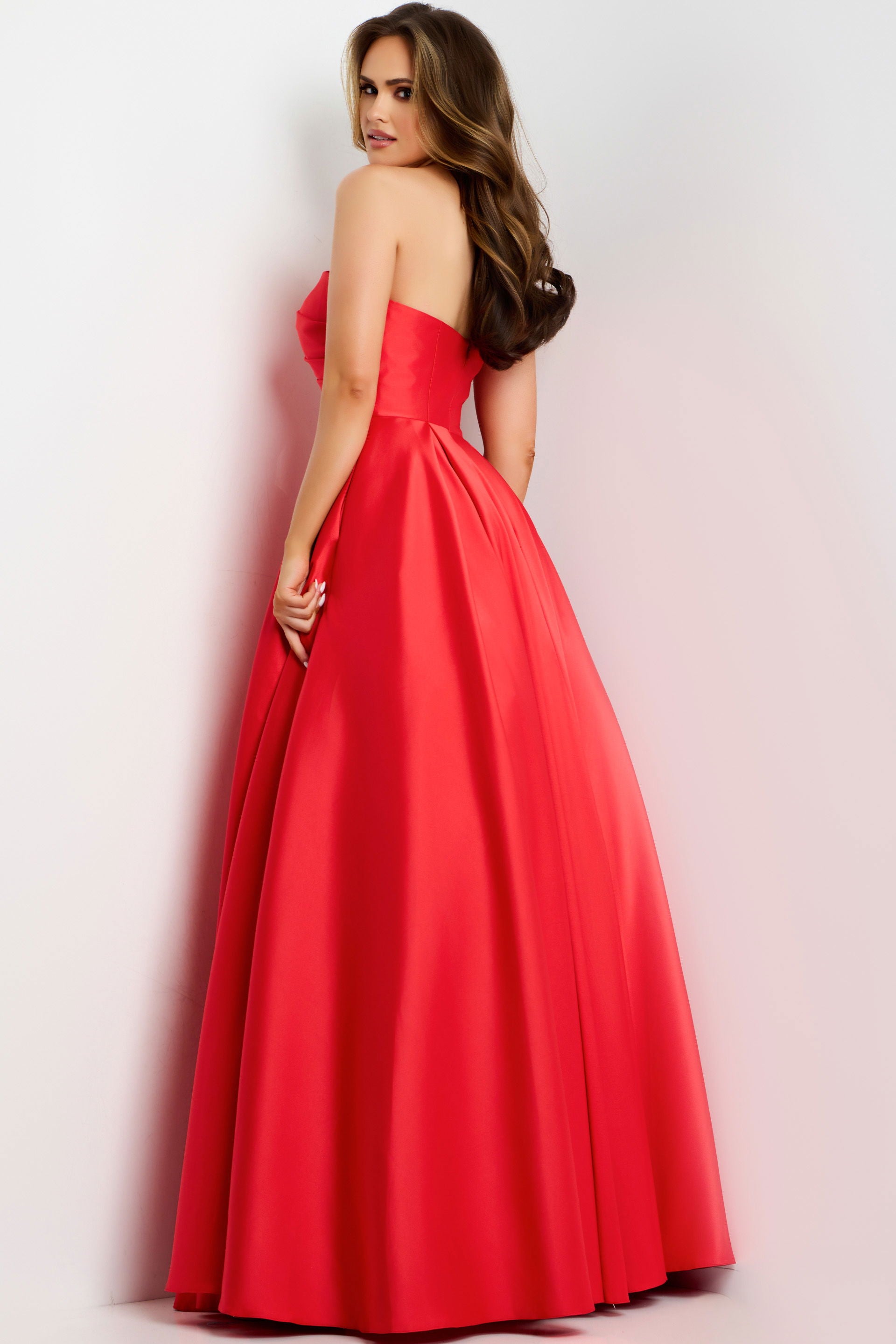 Formal Dresses Long Prom Formal A Line Dress Jovani 44533 Red