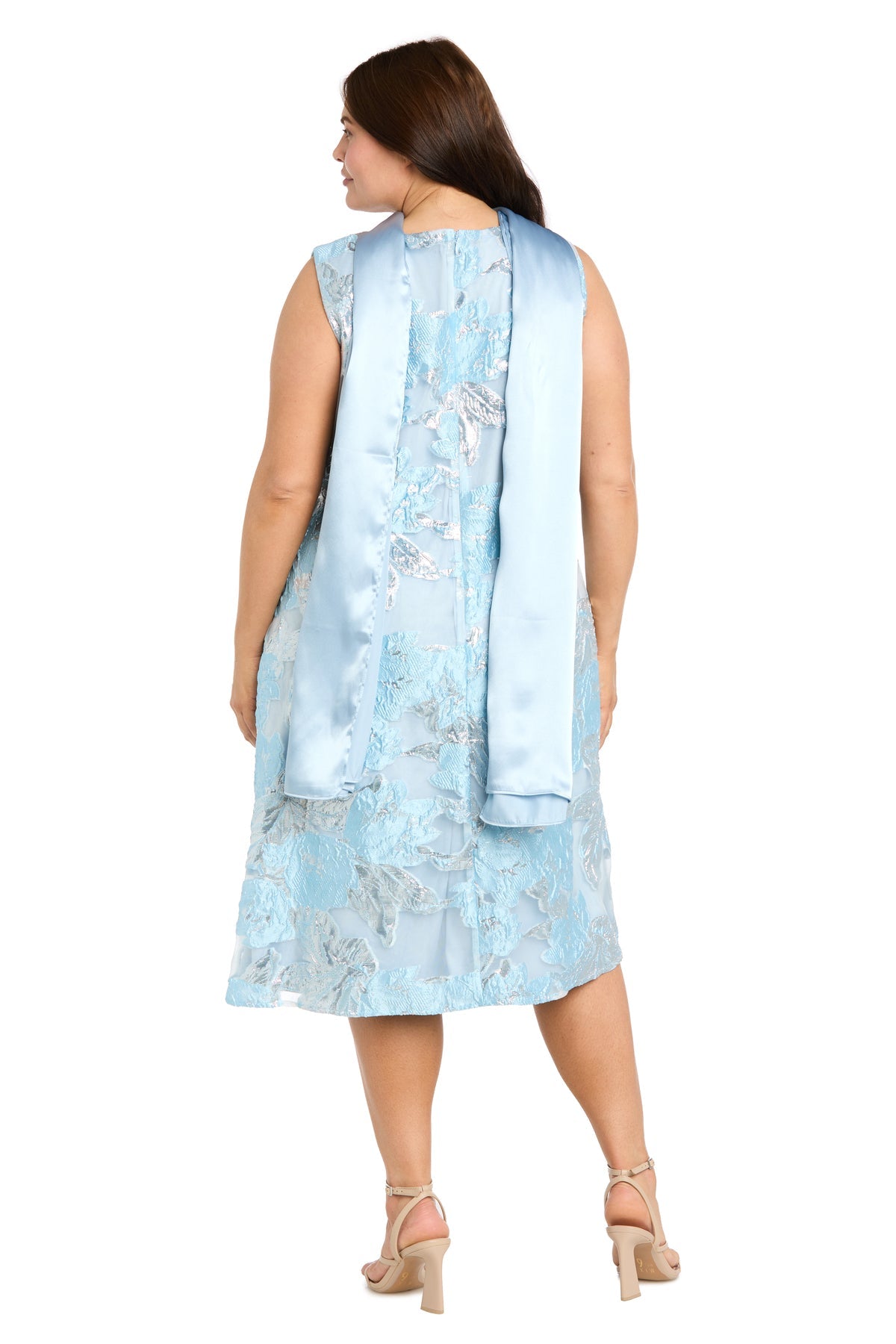 Scoop Tea-Length Organza Formal A-Line R&M Richards 4467W
